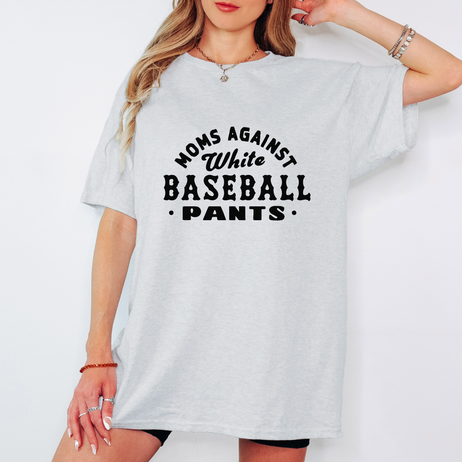 Moms Against White Baseball Pants T-Shirt