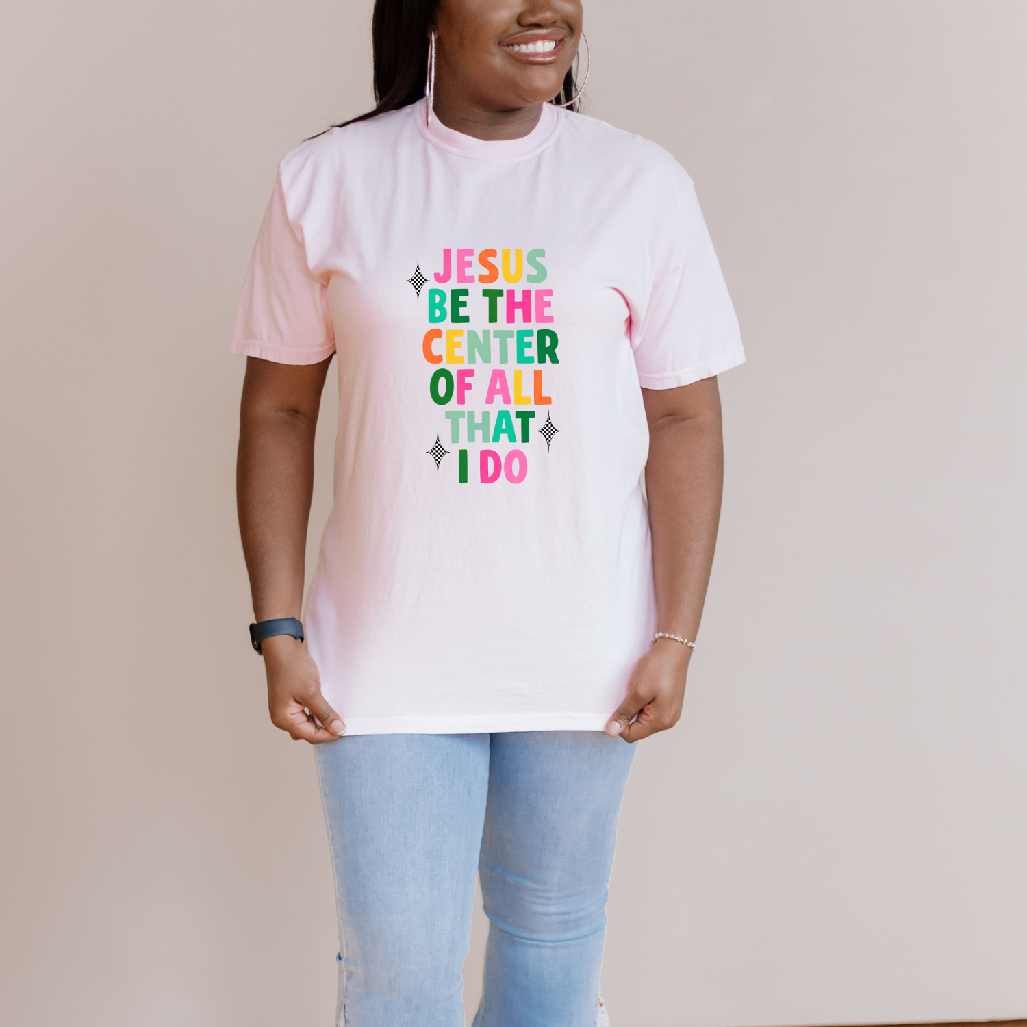 jesus be the center christian shirt