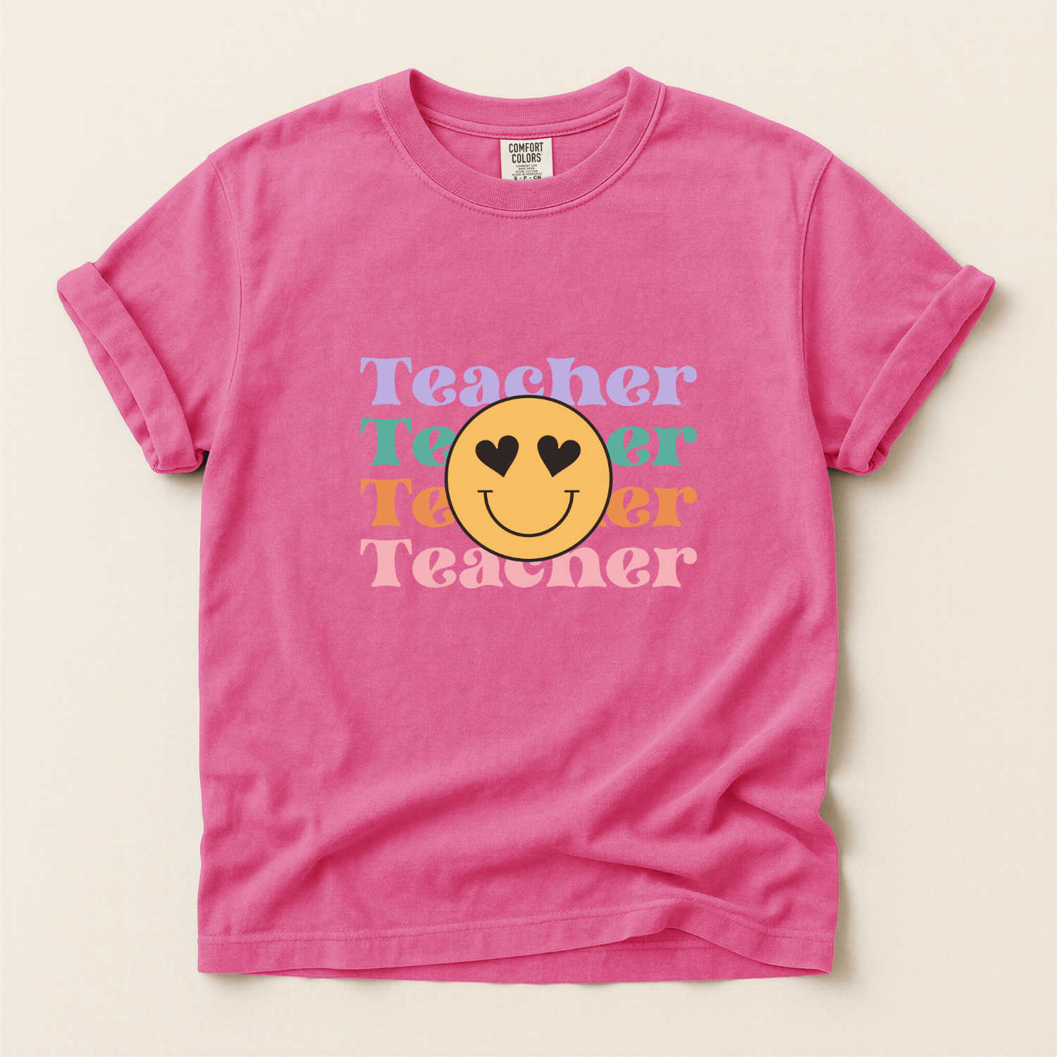 Smiley Face Teacher Comfort Colors T-Shirt
