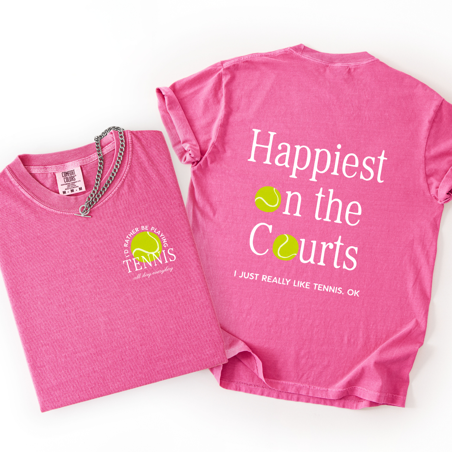 Happiest on the Courts Tennis Lover Tee