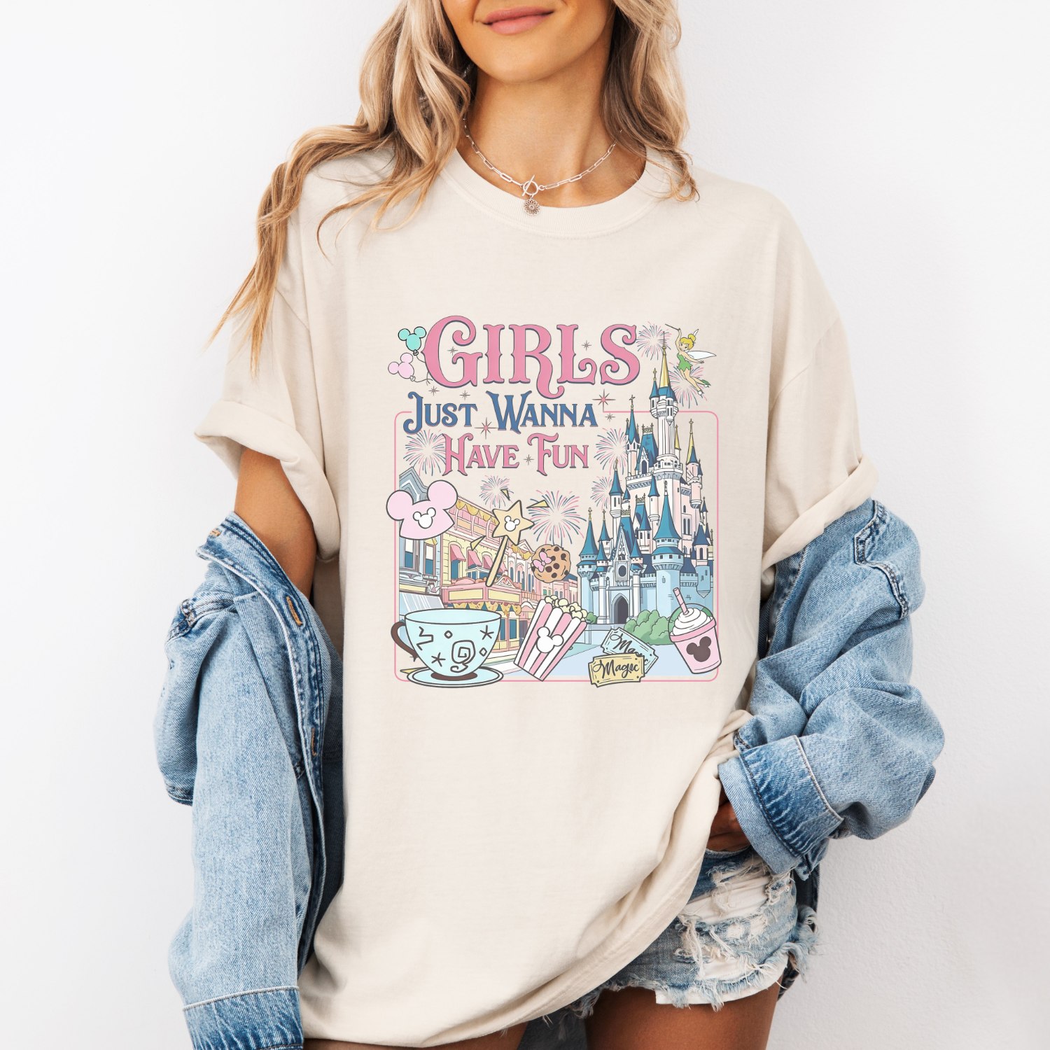 Whimsical theme park tee inspired by Disney