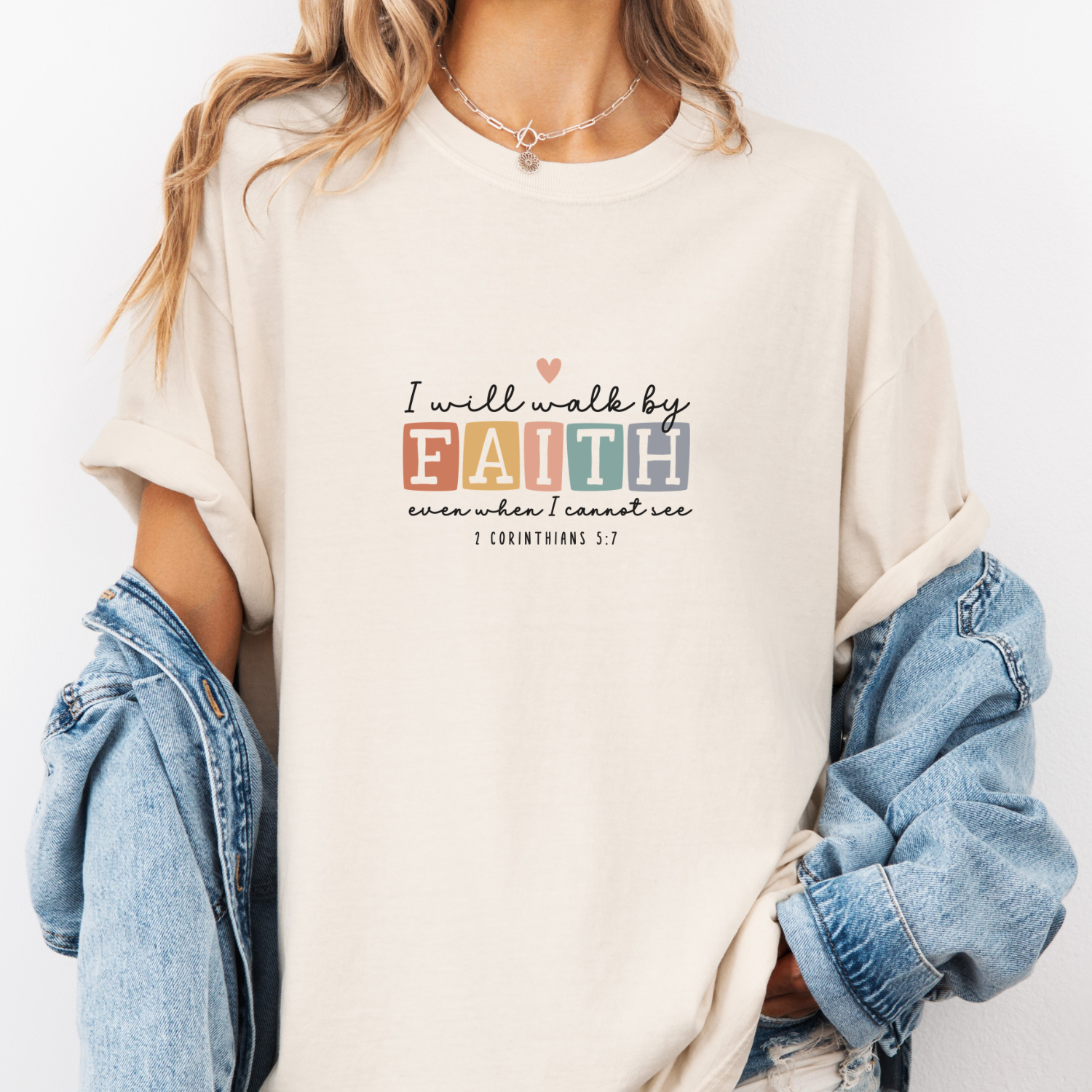 I Will Walk by Faith Christian Worship T-Shirt